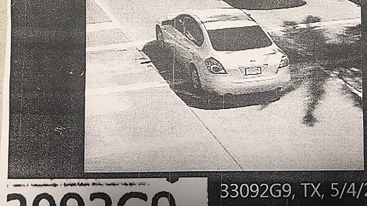 This image captures the Nissan Altima on Saturday, during the time Vence said he was in and out of consciousness.