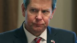 Georgia Governor elect Brian Kemp (R) attends a meeting with U.S. President Donald Trump and other Governors elects in the Cabinet Room at the White House on December 13, 2018 in Washington, DC. (Mark Wilson/Getty Images)