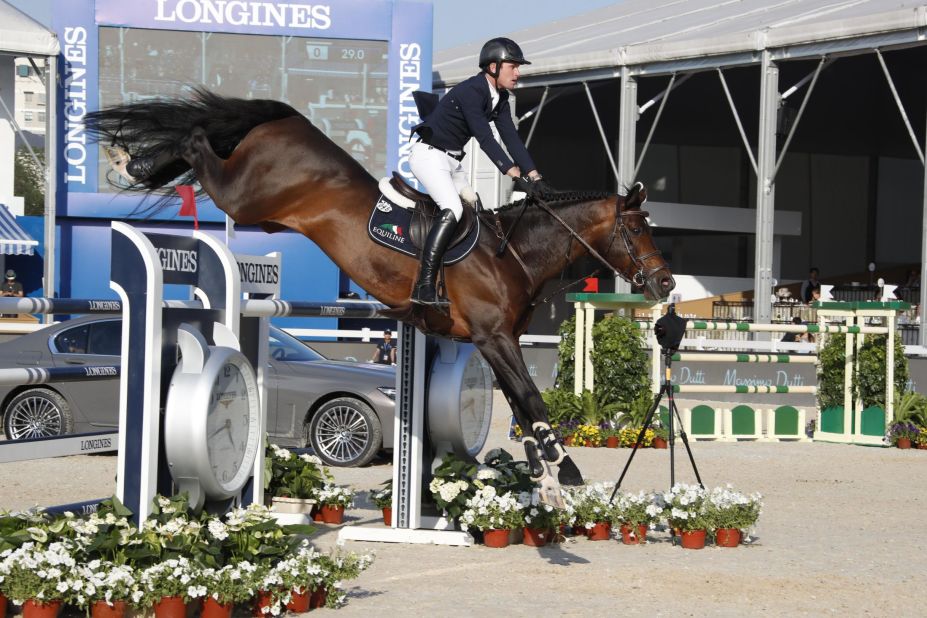 Israel's Goldstein beat Irishman Darragh Kenny on Balou du Reventon by just 0.08 seconds in the jump-off.