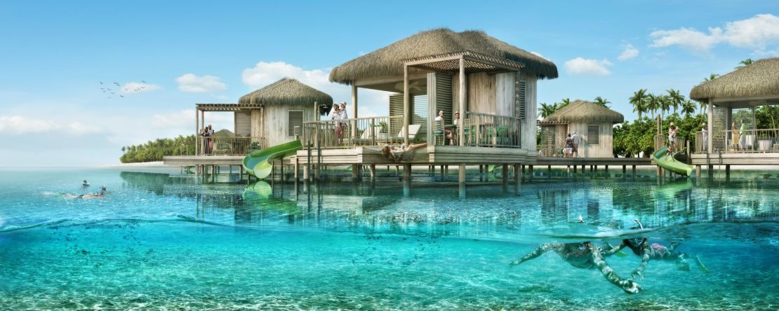 A rendering of Coco Beach Club's overwater cabanas, which are set to debut in December.