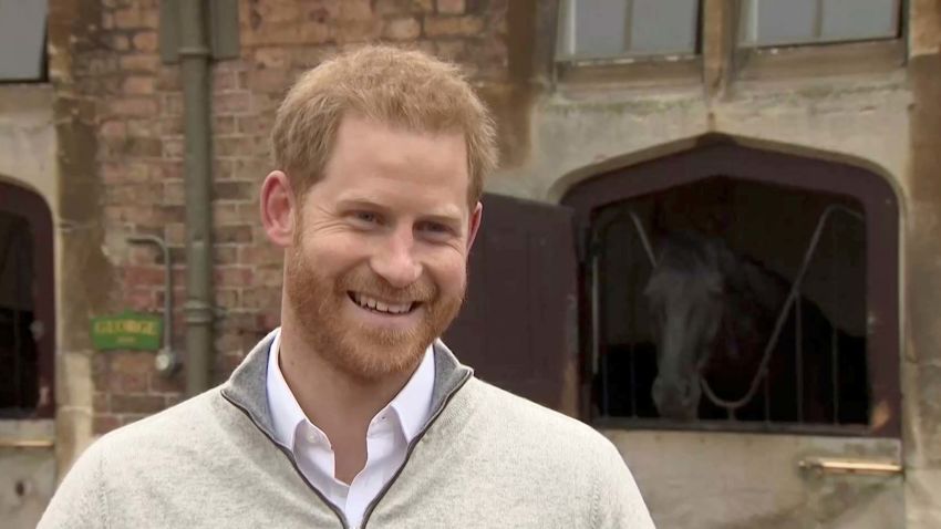 Britain's Prince Harry addresses the media after his wife Meghan, Duchess of Sussex, gave birth to their firstborn son, outside Windsor in London, Britain May 6, 2019 in this still image taken from Reuters TV. REUTERS/Reuters TV