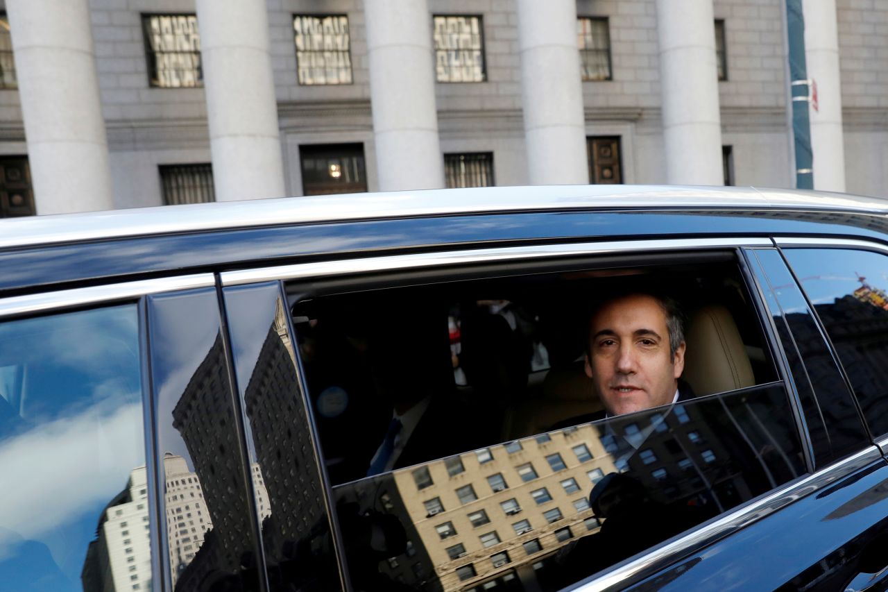 Cohen exits federal court after entering his guilty plea in November 2018.