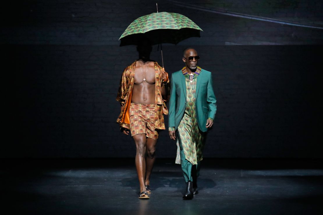 Michael K. Williams walks the runway.