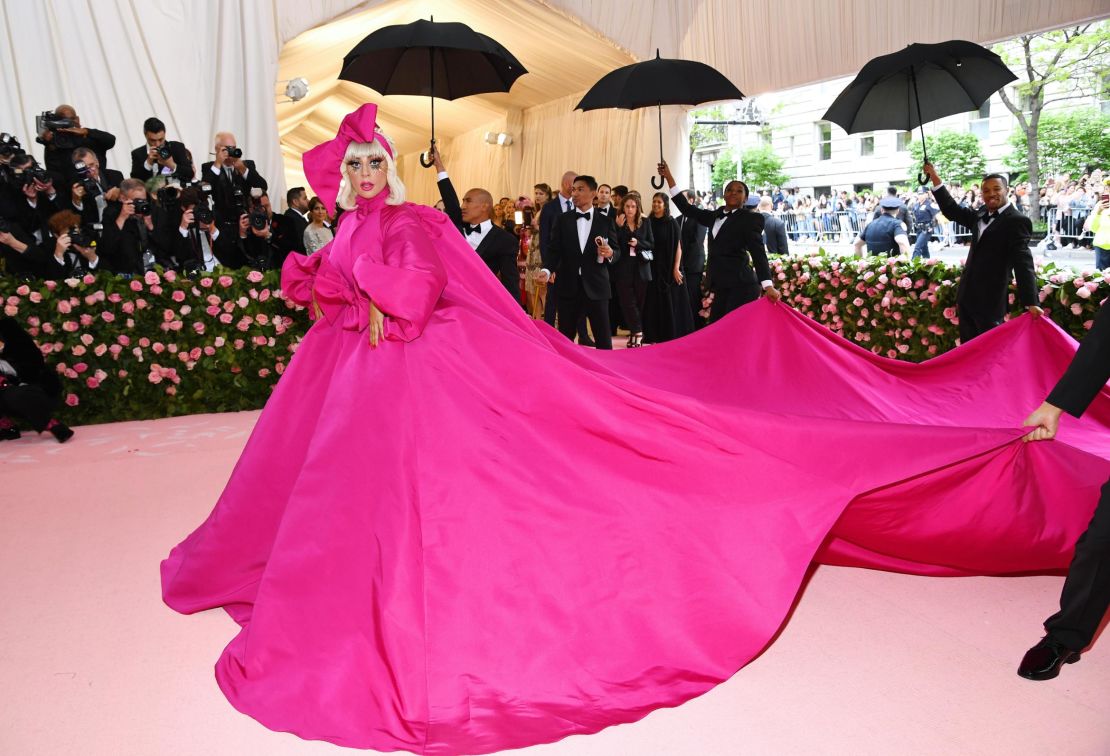 Lady Gaga attends the 2019 Met Gala, the theme of which was camp.