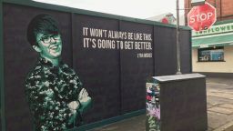 A mural of journalist Lyra McKee was painted in Belfast's city center.