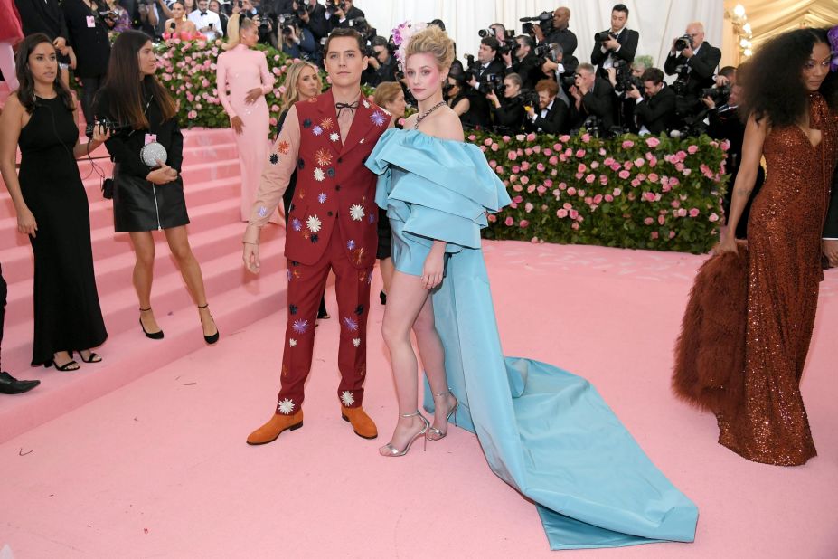 "Riverdale" stars, and real-life couple, Cole Sprouse and Lili Reinhart appeared together at the Met Gala's red carpet for the second consecutive year.