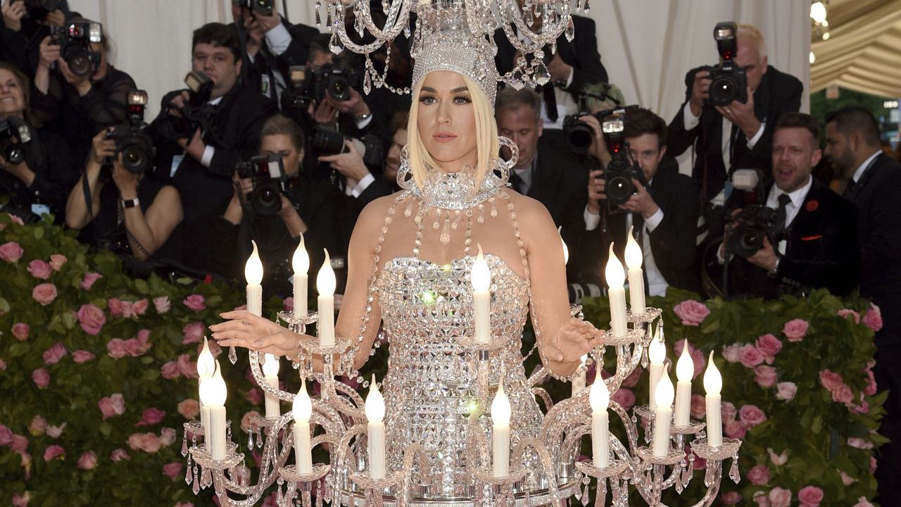 Katy Perry attends The Metropolitan Museum of Art's Costume Institute benefit gala celebrating the opening of the "Camp: Notes on Fashion" exhibition on Monday, May 6, 2019, in New York. (Photo by Evan Agostini/Invision/AP)