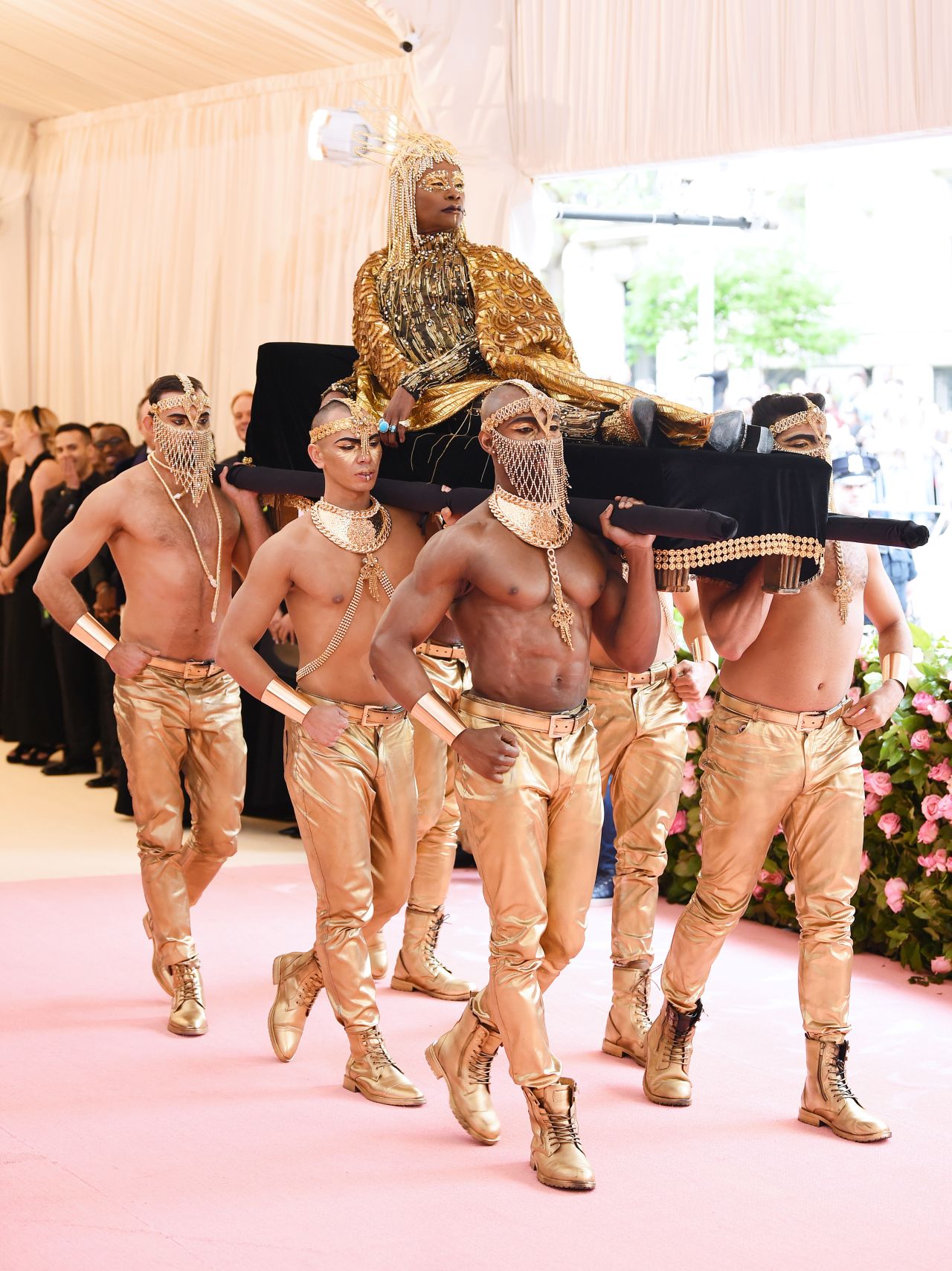 Billy Porter makes an  entrance at the Met Gala.
