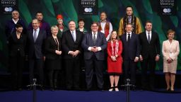 ROVANIEMI, FINLAND  MAY 7, 2019: Norway's Foreign Minister Ine Eriksen Soreide, Russia's Foreign Minister Sergei Lavrov, Sweden's Foreign Minister Margot Wallstrom, US Secretary of State Mike Pompeo, Finland's Foreign Minister Timo Soini, Canada's Foreign Minister Chrystia Freeland, Denmark's Foreign Minister Anders Samuelsen, Iceland's Foreign Minister Gudlaugur Thor Thordarson, and former governor of the province of Lapland Hannele Pokka (L-R) pose for a family photo ahead of the 11th Arctic Council Ministerial Meeting. Anton Novoderezhkin/TASS (Photo by Anton Novoderezhkin\TASS via Getty Images)