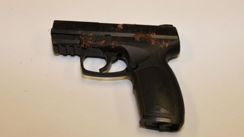 Police say this replica gun was realistic and had mud on it from when Lorenzo dropped it outside.