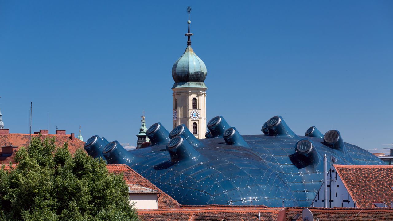 Dubbed the "friendly alien,"  the Kunsthaus Graz is one of this Austrian city's most interesting sights.
