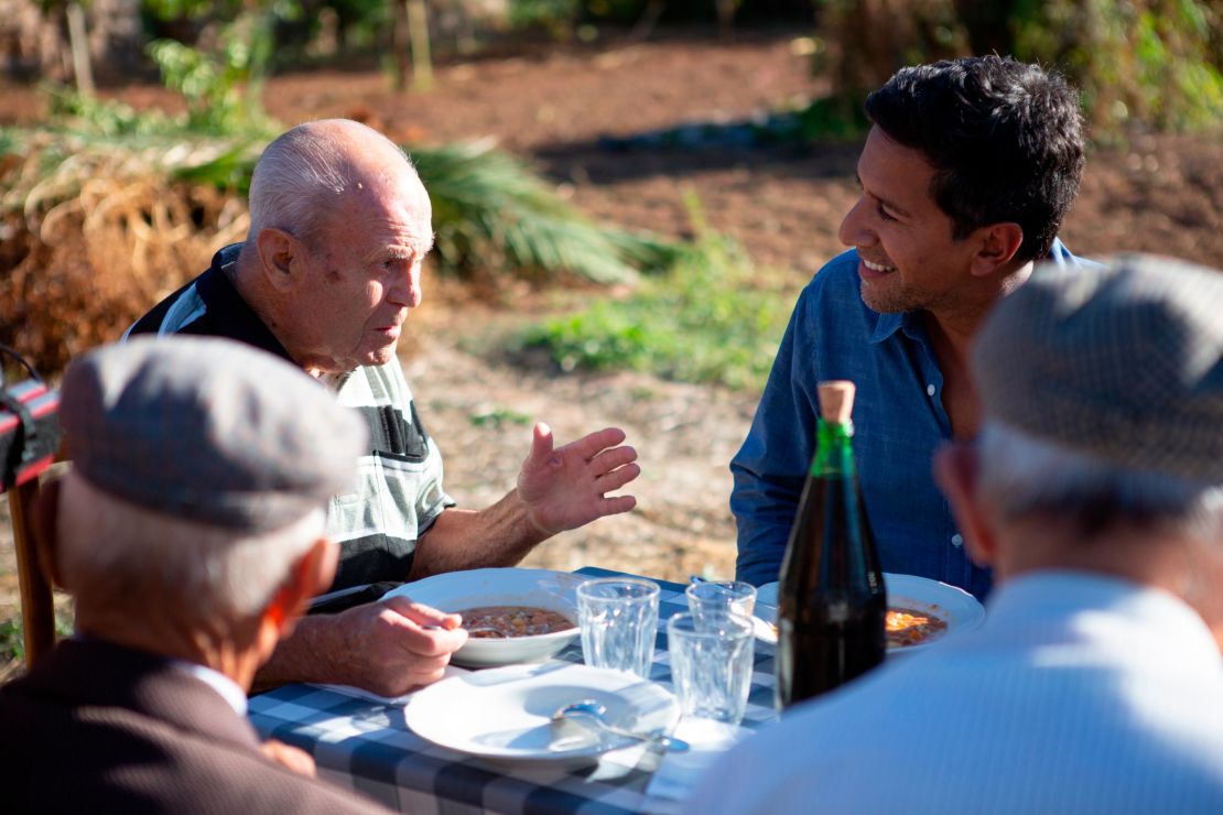 Adolfo Melis' family is regularly joined by friends for dinner.