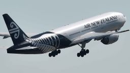 An Air New Zealand plane takes off from the airport in Sydney on August 23, 2017.
Air New Zealand posted a 17.5 percent fall in annual net profit on August 23 as increased competition hit the carrier's bottom line. / AFP PHOTO / Peter PARKS        (Photo credit should read PETER PARKS/AFP/Getty Images) 