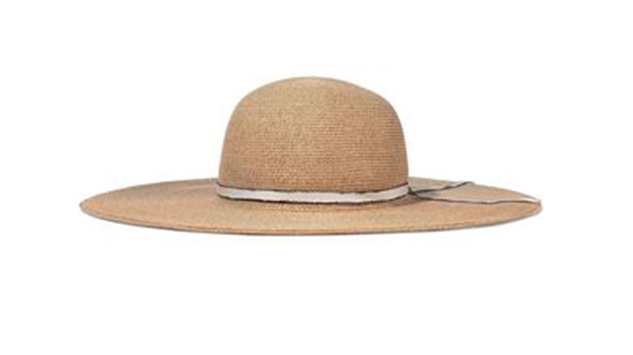 <strong>Eugenia Kim Honey Grosgrain-Trimmed Woven Sunhat ($195; </strong><a href="https://www.theoutnet.com/en-us/shop/product/sunhats_cod3983529958099741.html#dept=AM_Accessories" target="_blank" target="_blank"><strong>outnet.com</strong></a><strong>) </strong>
