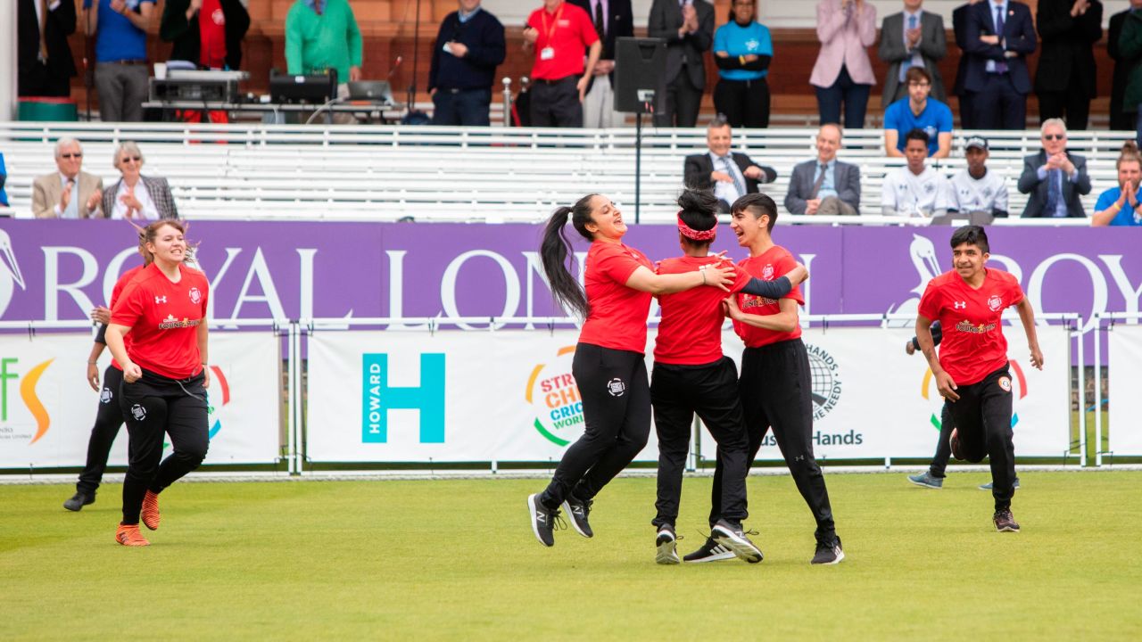 England player Siraj Qazi (R) said the tournament "showed the children how talented they are."