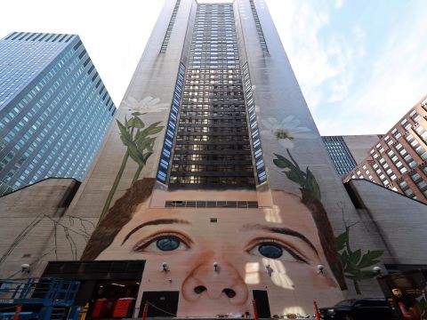 In April this year, to mark the ILO's centenary, SAM also unveiled its largest mural, by the artist Jorge Rodriquez-Gerada. Stretching 13-stories high -- on the side of the Westin Hotel Grand Central at 212 East 42nd Street -- it features the face of a small boy, with two towering flowers on either side.  