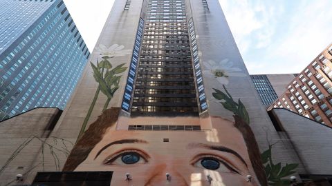 The largest mural stretching 13 stories was commissioned for the ILO's centenary