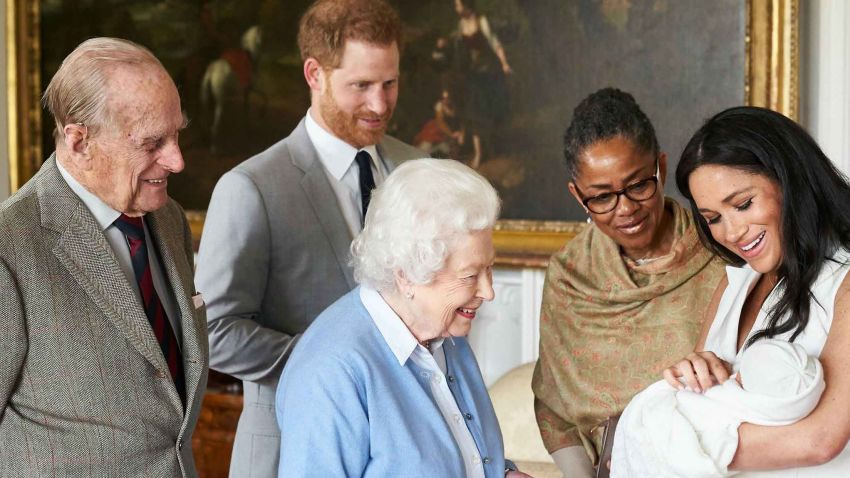 The Queen and The Duke of Edinburgh were introduced to the newborn son of The Duke & Duchess of Sussex at Windsor Castle. Ms Doria Ragland was also present. The Duke & Duchess of Sussex are delighted to announce that they have named their son Archie Harrison Mountbatten-Windsor.