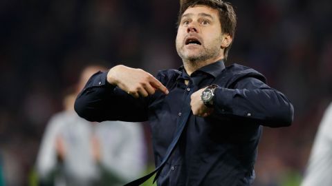 Pochettino was overcome by emotion at the full time whistle.