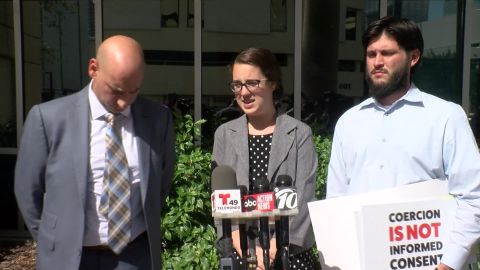 Noah's parents speaking to reporters after the court's decision Wednesday.