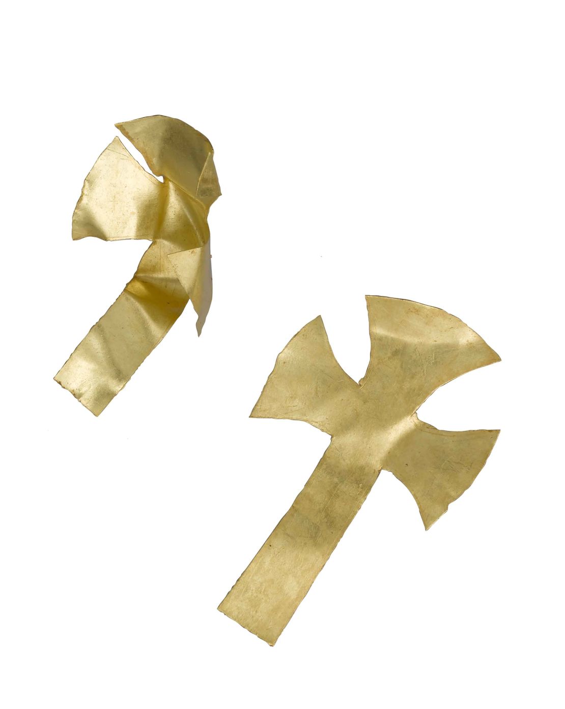 Gold crosses provide evidence of Christian faith.