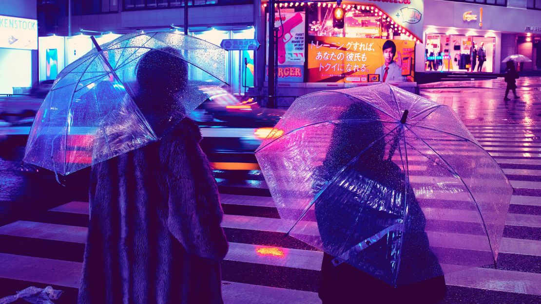 Wong says he likes to  capture transparent umbrellas in his shots.