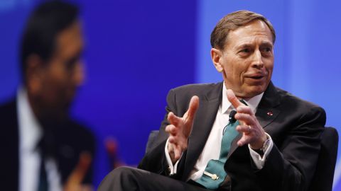 David Petraeus warned that a prolonged trade war could hurt President Donald Trump's ability to run his 2020 reelection campaign on the economy.