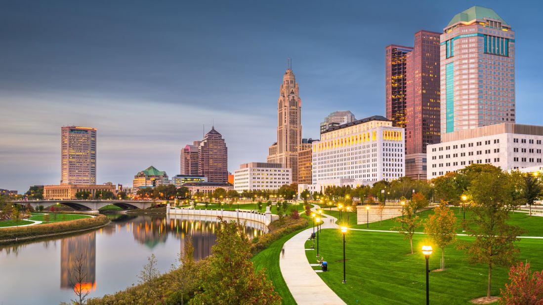 <strong>Columbus, Ohio:</strong> The Buckeye State's largest city (and capital) sits along the Scioto River and has a greenway trail that makes for a great weekend walk in late May. Columbus is also home to the new National Veterans Memorial and Museum.