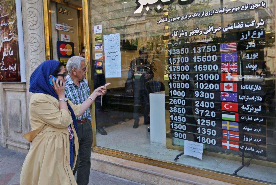 Iranians have been hit hard by US sanctions, causing the currency to plummet and prices to soar. (File photo)