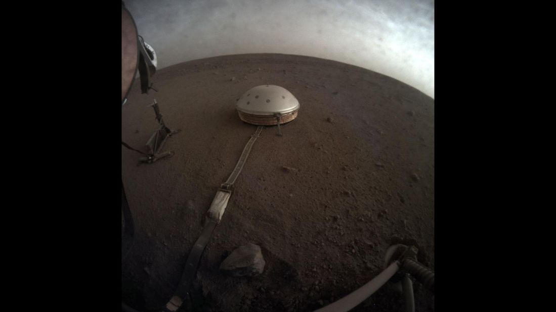 InSight recently captured an image of passing clouds on Mars.