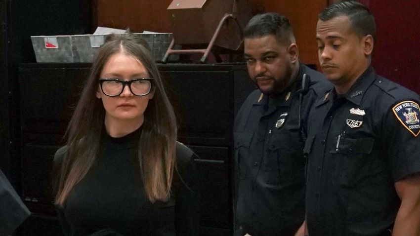 Fake German heiress Anna Sorokin arrives in court  during her sentencing at Manhattan Supreme Court May 9, 2019 following her conviction last month on multiple counts of grand larceny and theft of services (Photo by TIMOTHY A. CLARY / AFP)        (Photo credit should read TIMOTHY A. CLARY/AFP/Getty Images)