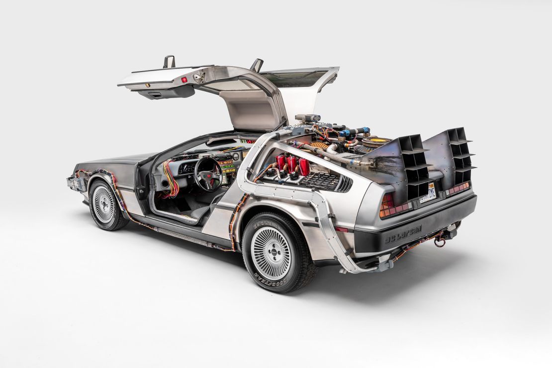 The Back to the Future car at the Petersen Automotive Museum.