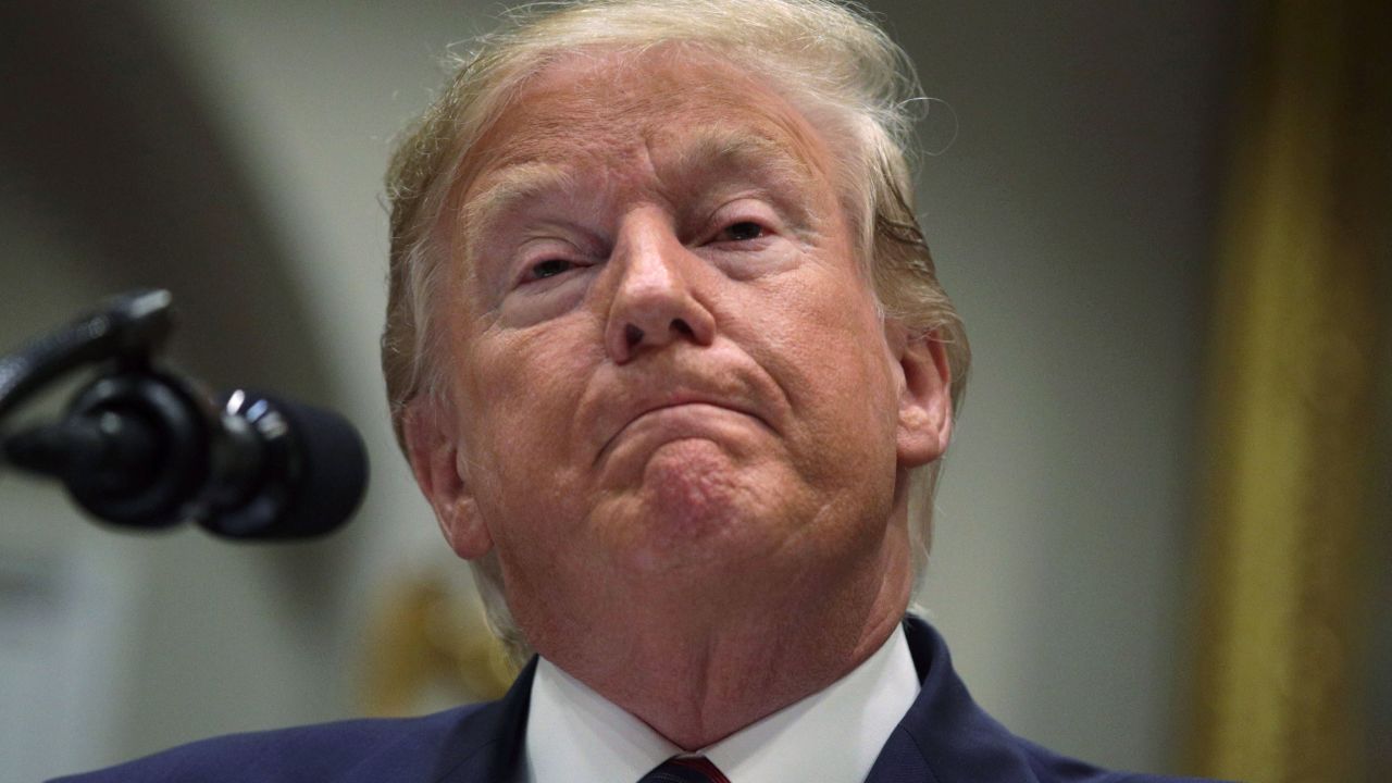 WASHINGTON, DC - MAY 09:  U.S. President Donald Trump speaks during a Roosevelt Room event at the White House May 9, 2019 in Washington, DC. The Trump administration is requiring drug manufacturers to disclose the list price of any drug covered by Medicare or Medicaid with a cost of $35 or more per month.  (Photo by Alex Wong/Getty Images)