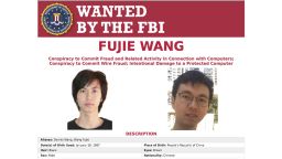 This Thursday, May 9, 2019, photo provided by the FBI shows a wanted poster of Fujie Wang. The Justice Department says a grand jury has indicted Wang and another man identified only as John Doe for hacking into the computers of health insurer Anthem Inc. and three other, unnamed companies, in an indictment unsealed Thursday, May 9, 2019, in Indianapolis. (Federal Bureau of Investigation via AP)