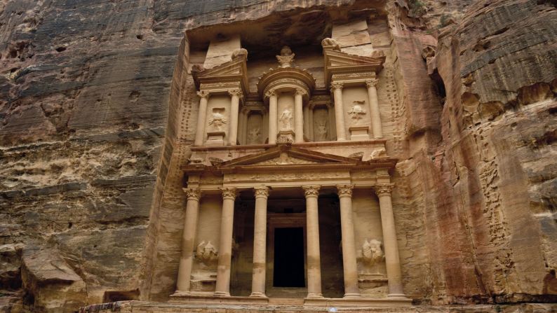 <strong>'Treasury', Petra, Jordan: </strong>The Treasury in Jordan isn't really a treasury, but a mausoleum. In Arabic, it's called Al-Khazneh. Petra was Nabatea's capital from the 3rd century BCE until the Romans annexed the city in 106CE. 