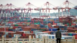 FILE PHOTO: Containers are seen at the Yangshan Deep Water Port in Shanghai, China April 24, 2018. REUTERS/Aly Song/File Photo