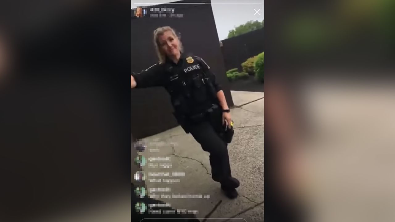 A white female officer was caught on camera saying the N-word in Montgomery, Maryland, on Thursday, May 9, 2019. 