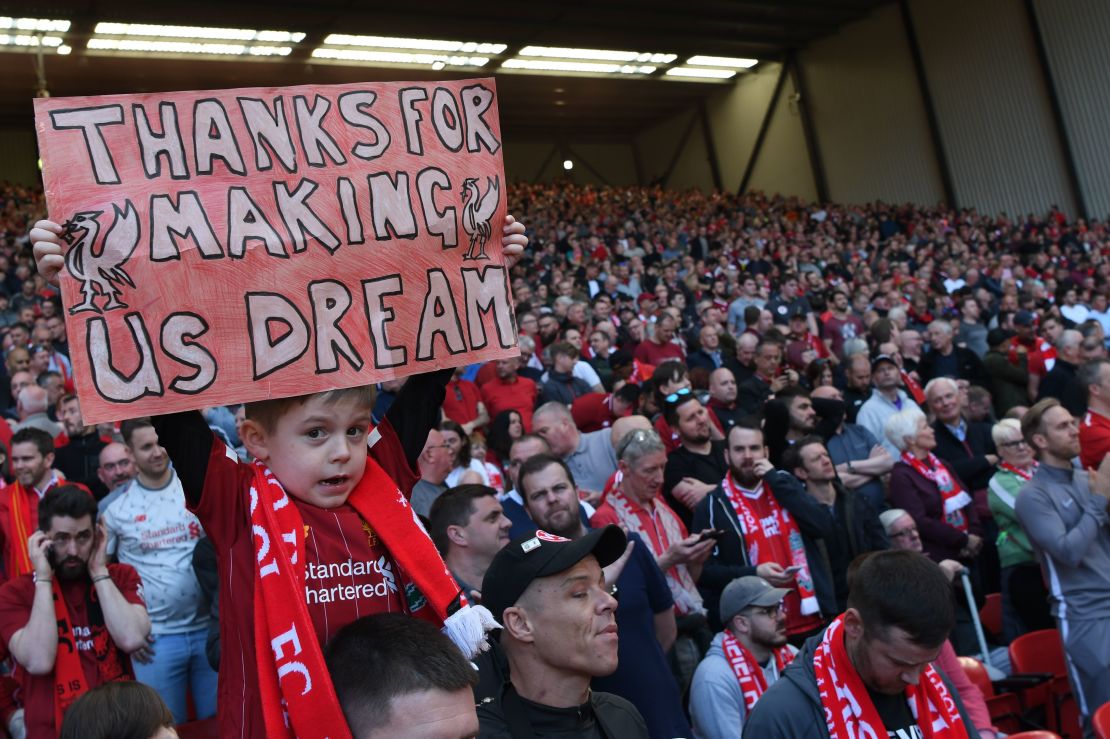 Liverpool fans watch on with hope at Anfield