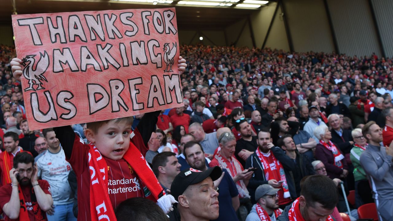 Liverpool fans watch on with hope at Anfield