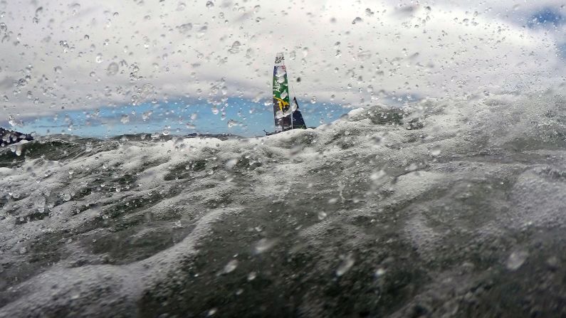 The Australian SailGP team races their F50 catamaran during the SailGP races on the San Francisco Bay in San Francisco, California, on May 5, 2019. The Australian team went on to win the SailGP San Francisco Championship after competing against competitors from Great Britain, The United States, France, China and Japan. 