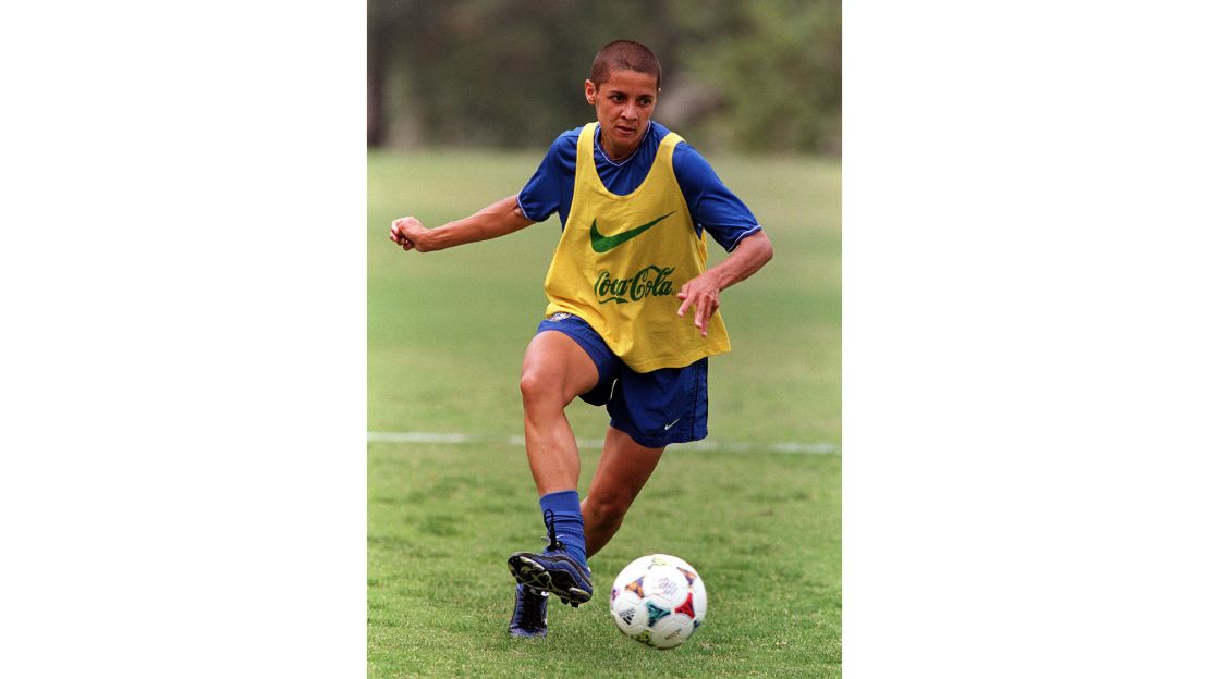Sissi in training during the 1999 Women's World Cup. 