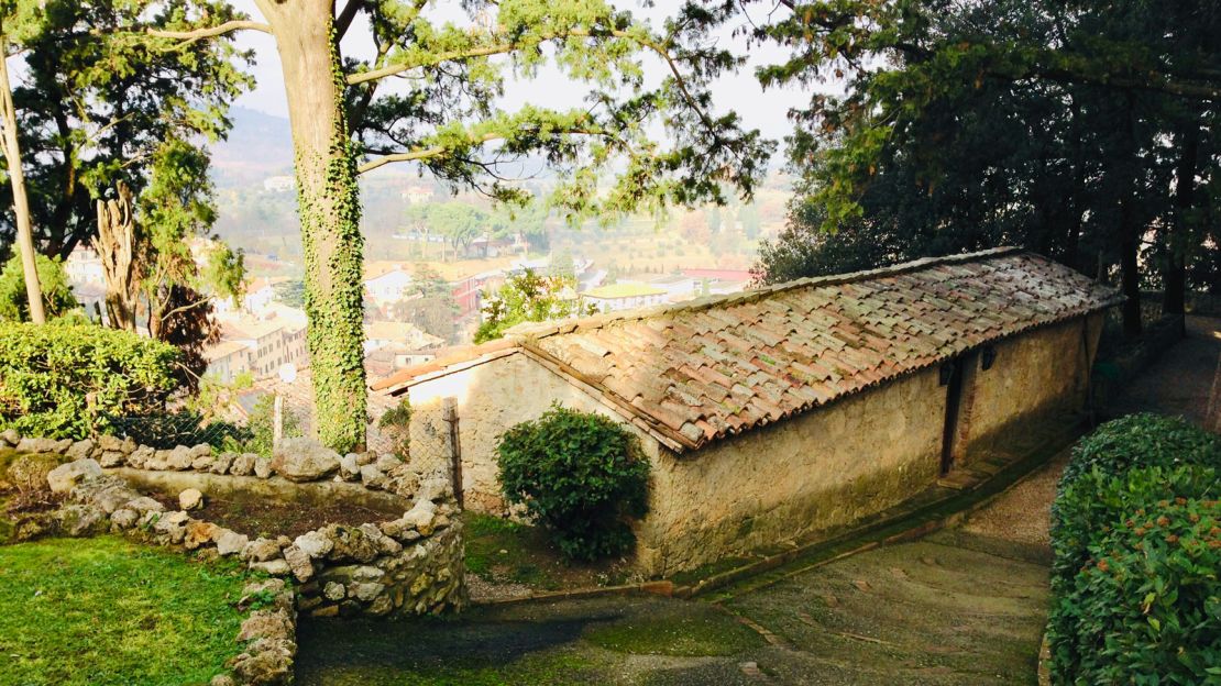 Medieval hilltop town Cetona lies in Tuscany's Siena.