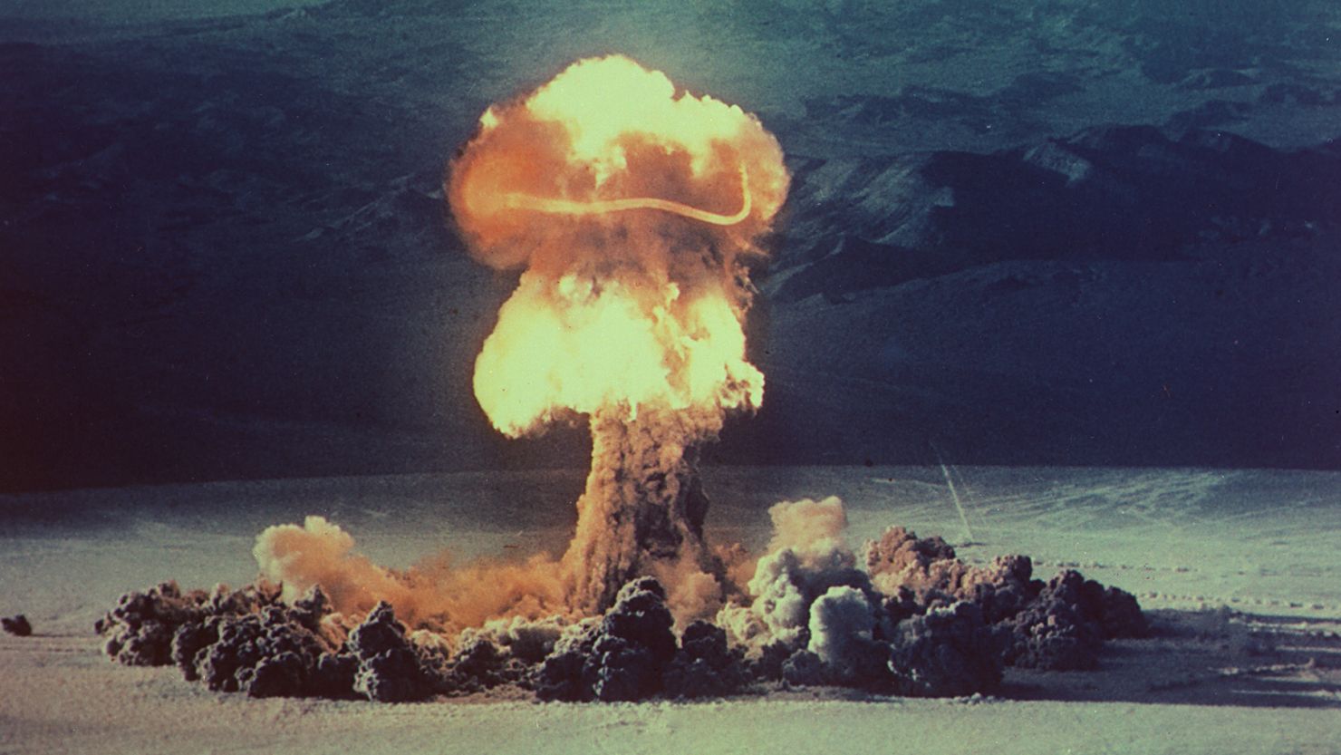 Radioactive carbon from nuclear tests has been found in the ocean. The 37 kiloton "Priscilla" nuclear test was detonated at the Nevada Test Site in 1957.