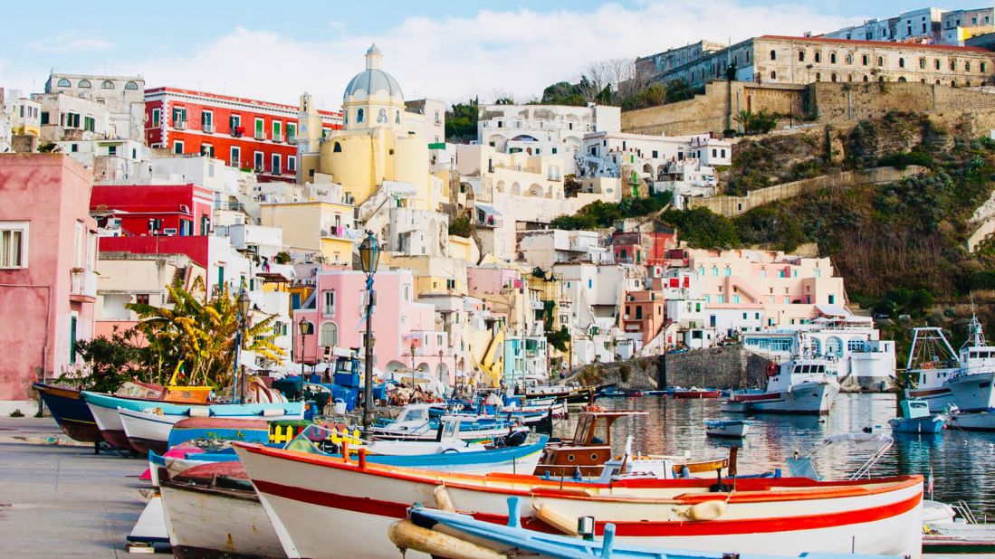 <strong>Marina Corricella: </strong>Flanked by fortress Terra Murata, Procida's oldest fishing village dates back to the 17th century.