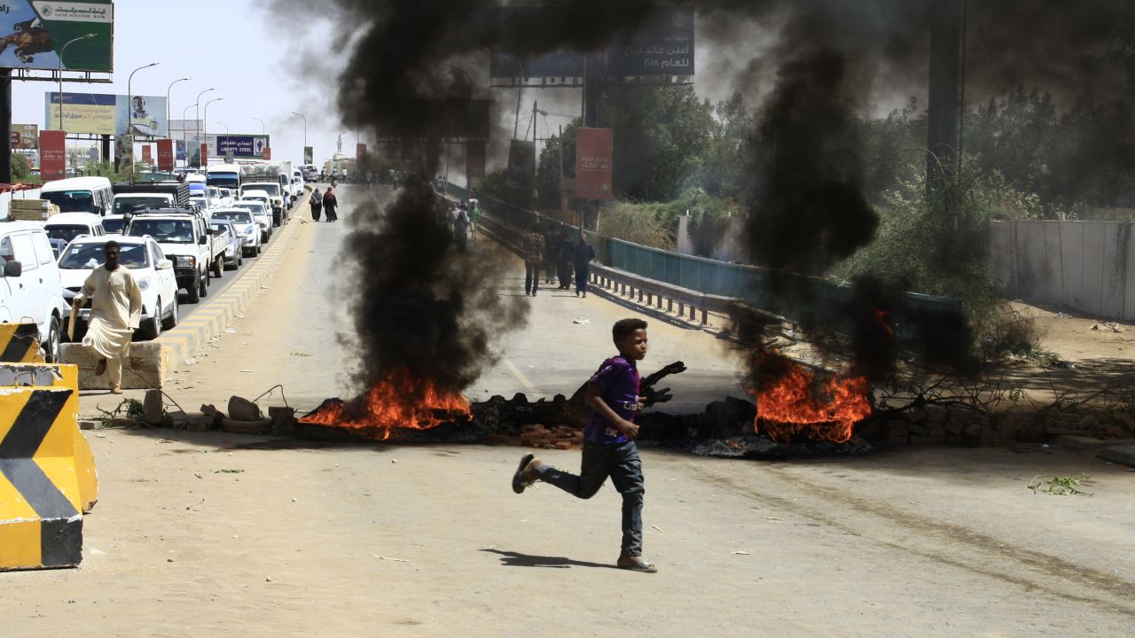 Angry demonstrators blocked a major avenue along the Nile river