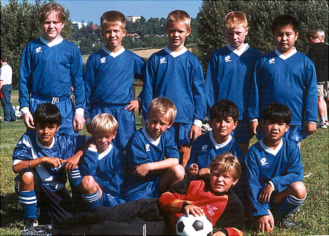 Harmeet Singh (front row, first left) with his first childhood club in Norway, Furuset - where it all began.