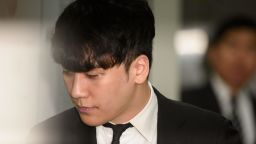Seungri arrives at the High Court in Seoul on May 14, 2019.