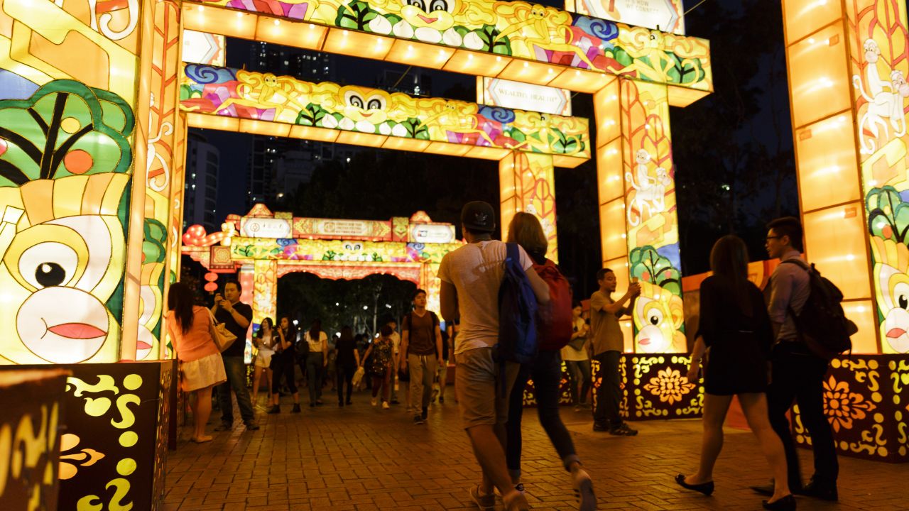 The Chinese New Year Lantern Festival at Tumbalong Park on February 12, 2016 in Sydney, Australia.