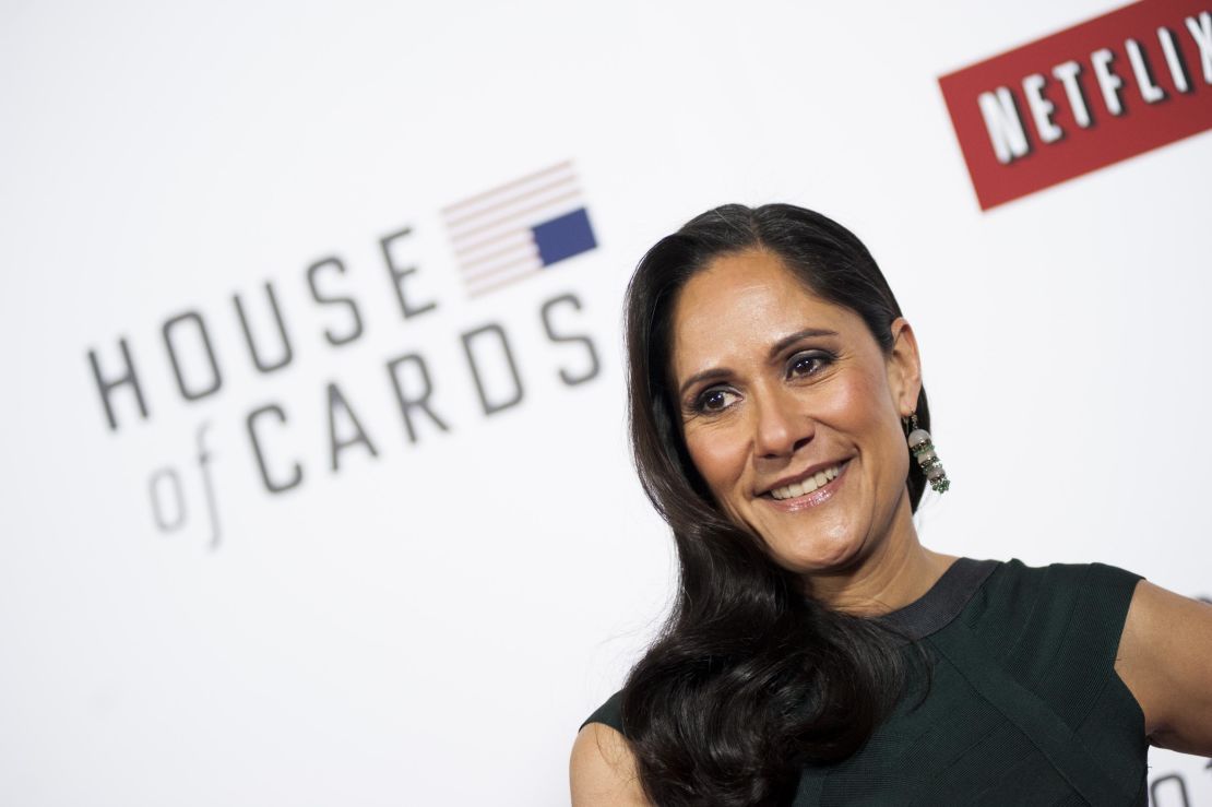  Sakina Jaffrey poses on the red carpet during the "House Of Cards" screening at NEWSEUM on January 29, 2013 in Washington, DC.