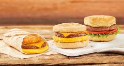 Tim Hortons is selling three breakfast sandwiches with Beyond Meat sausage patties. 